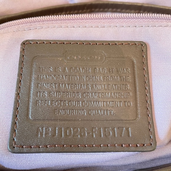 Coach Khaki Signature Canvas Convertible Flap Duffle Shoulder Crossbody Bag - Picture 10 of 16